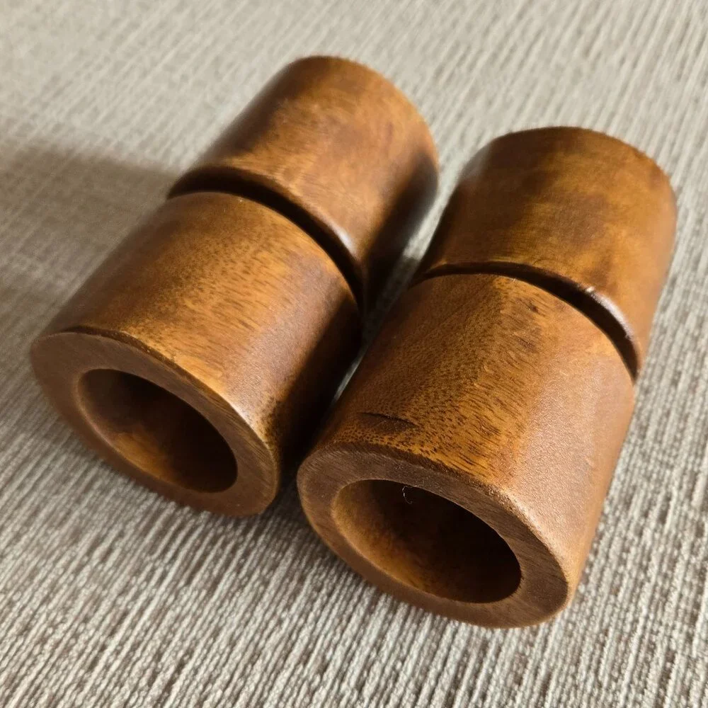 Set of 4 Pottery Barn Rustic Wooden Napkin Rings